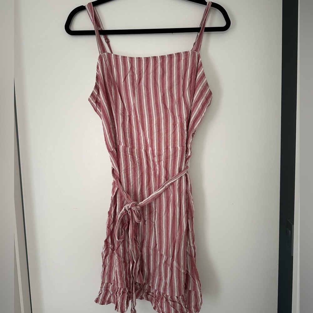 Hollister Red Plaid Smocked Dress, Large